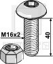 Umbraconbolt M16x2x40 (10,9) med selvlåsende mutter